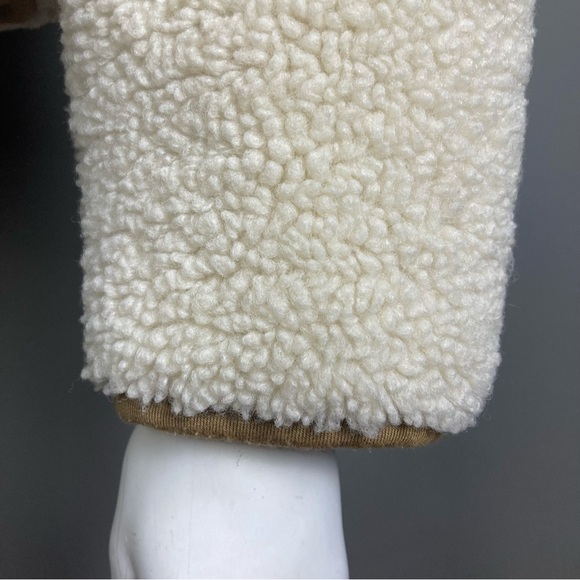 Pistola Zoey pullover XS women's sherpa fleece cream combo thick animal print - Picture 11 of 15